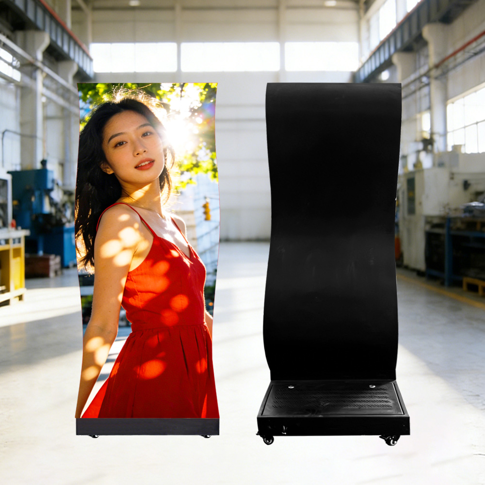 Portable Wave Shaped Led Advertising Scr
