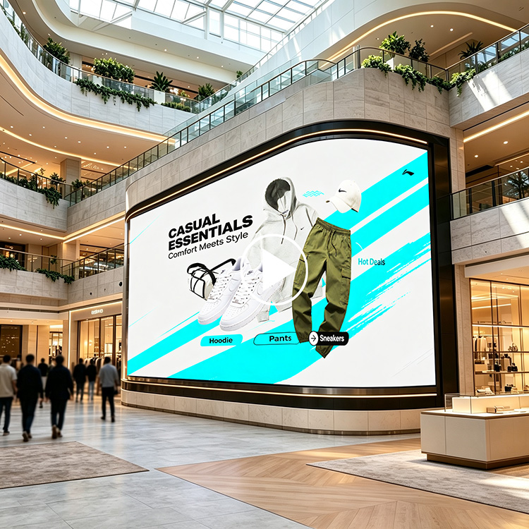 Store Hanging Flexible Indoor Video Wall